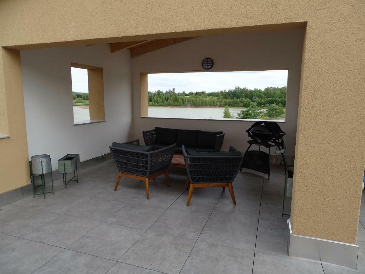Feriendomizil Am Stoermthaler See, Lagovida, Leipziger Neuseenland, Grosspoesna, Privatstrand エクステリア 写真
